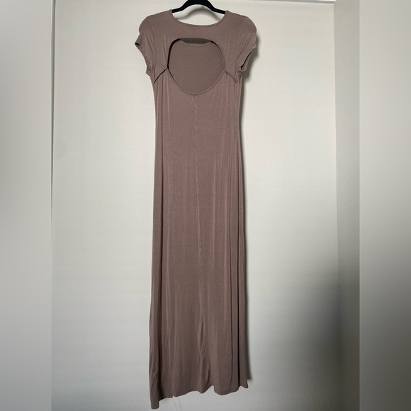 Rolla COSTER Jersey Knit Open Back Maxi Dress - Tan L - Picture 2 of 9